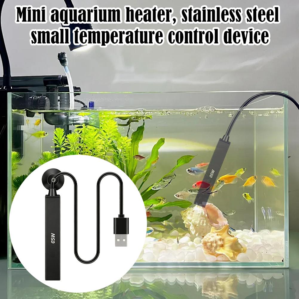 Fish Tank Heater - ﻿ 小型水槽用ヒーター。USB電源で動作し、水中に設置可能。温度一定を保つ機能付き。ベタや小型水槽に最適。