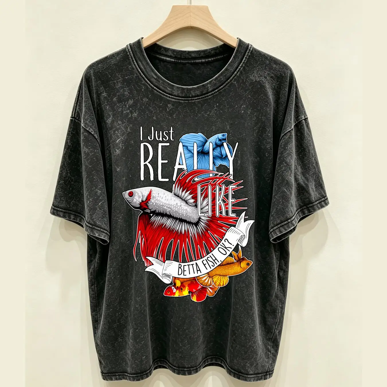 洗濯済みのTシャツ。ベタ（シアンウオ）を愛する人向けの、面白 - Aquarium Fish Keeping のレビューと価格
