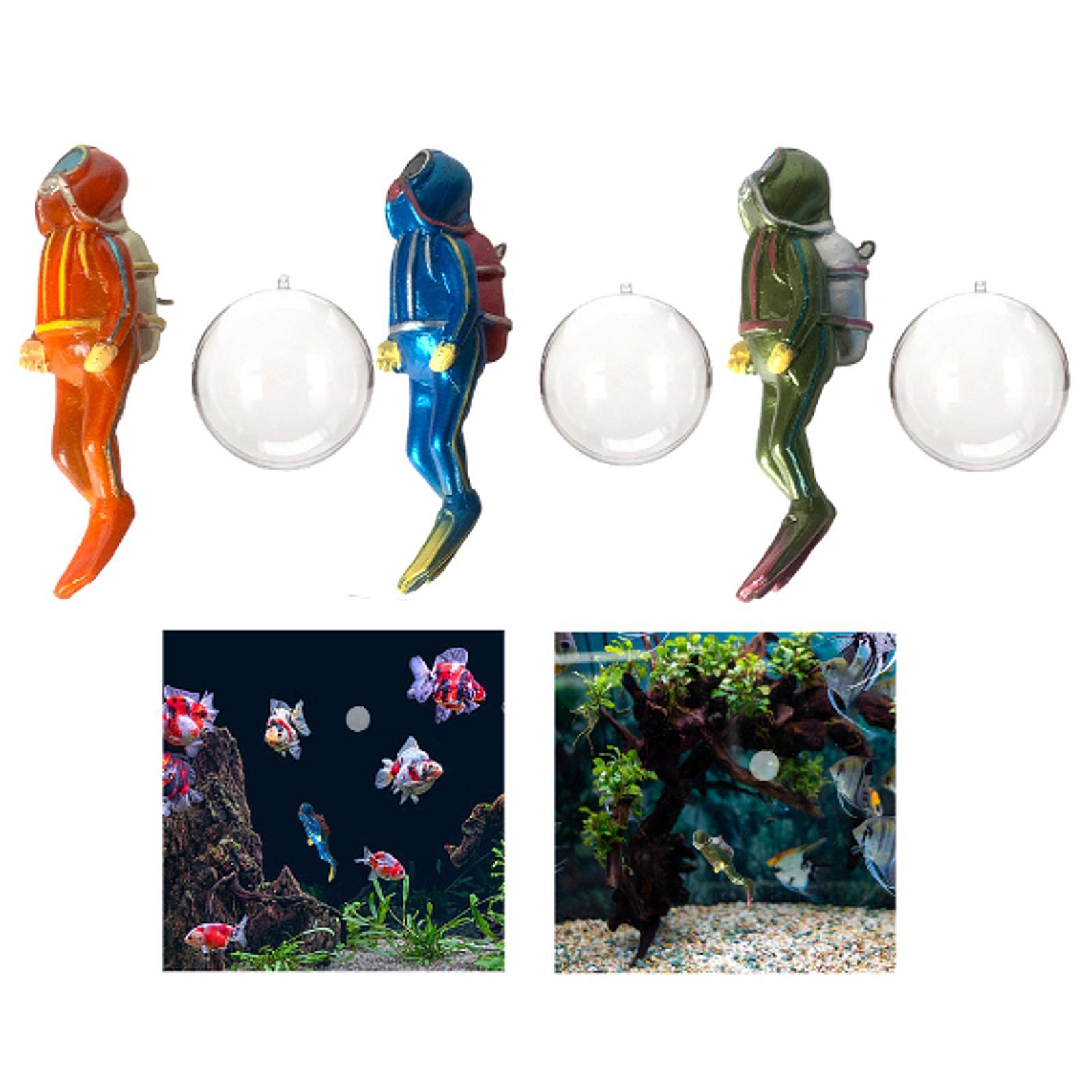 水槽の装飾用、水中世界をテーマにした樹脂製ミニチュアダイバー - Aquarium Decor のレビューと価格