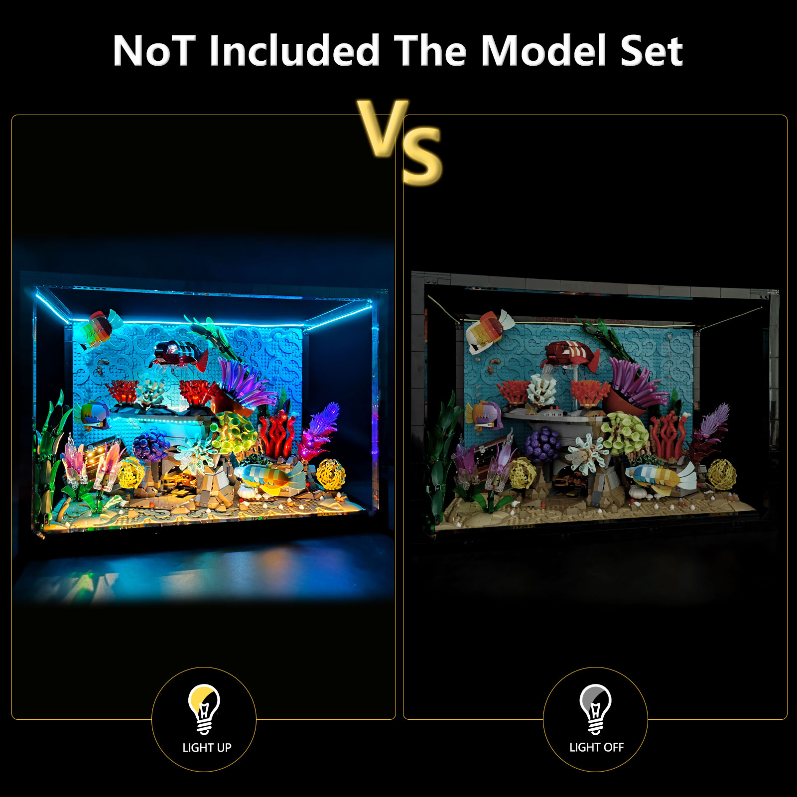 LYBMTWF LED照明キット。レゴ10366「熱帯魚水槽 - Aquarium Light のレビューと価格