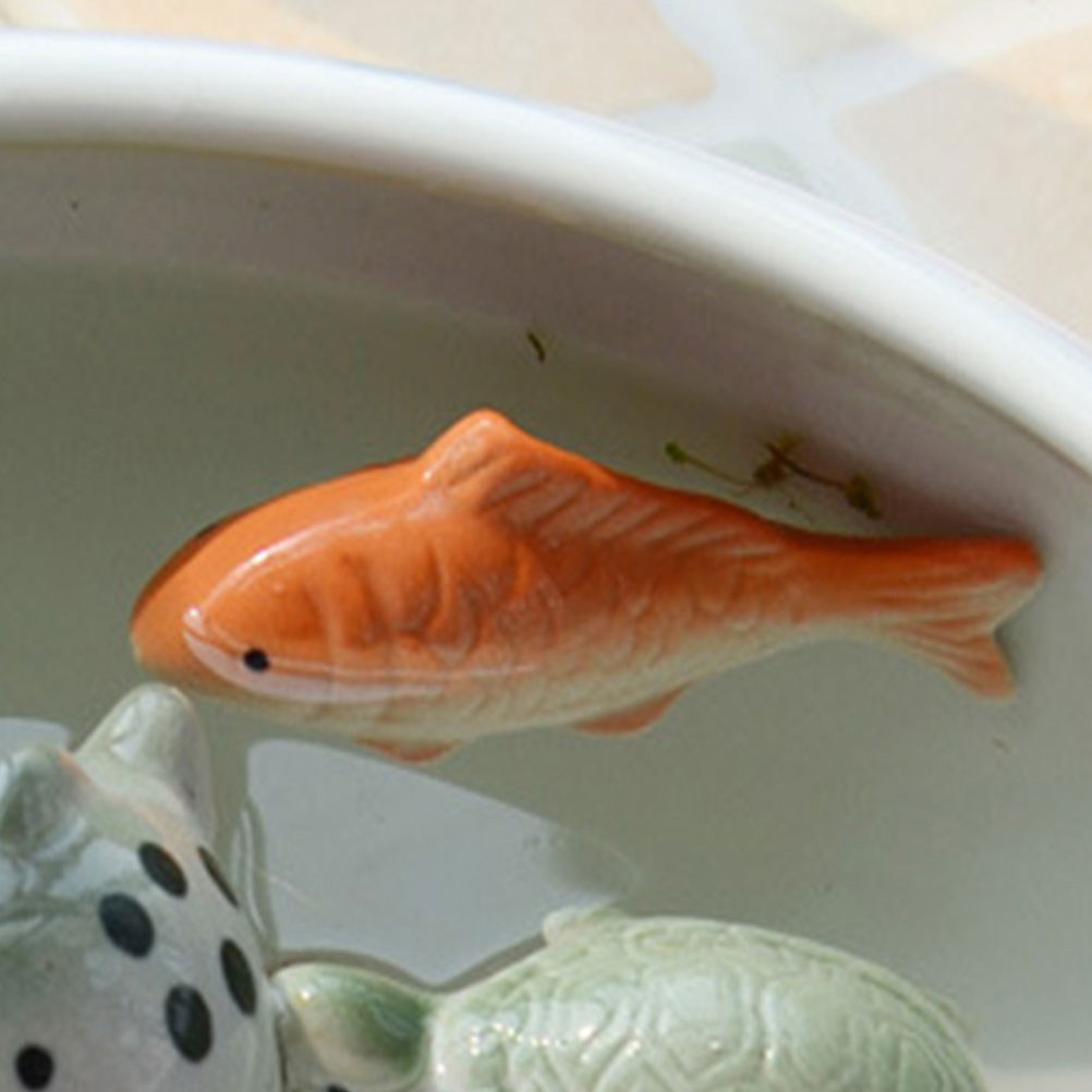 3個入り、耐候性セラミック製、水に浮かぶ魚の装飾品。池、水槽 - Aquarium Decor のレビューと価格