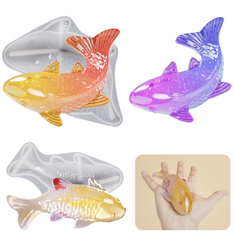 3D 鯉の形をしたエポキシ樹脂型海洋動物鯉タコエポキシ鋳造シ - Fish Aquarium Home のレビューと価格