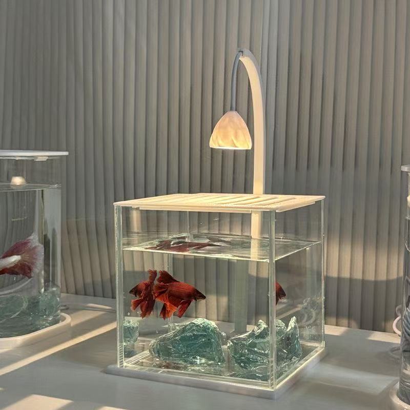 アクリル製水槽 アイスクリスタル風景 デスクトップエコフレン - Betta Fish Tank のレビューと価格