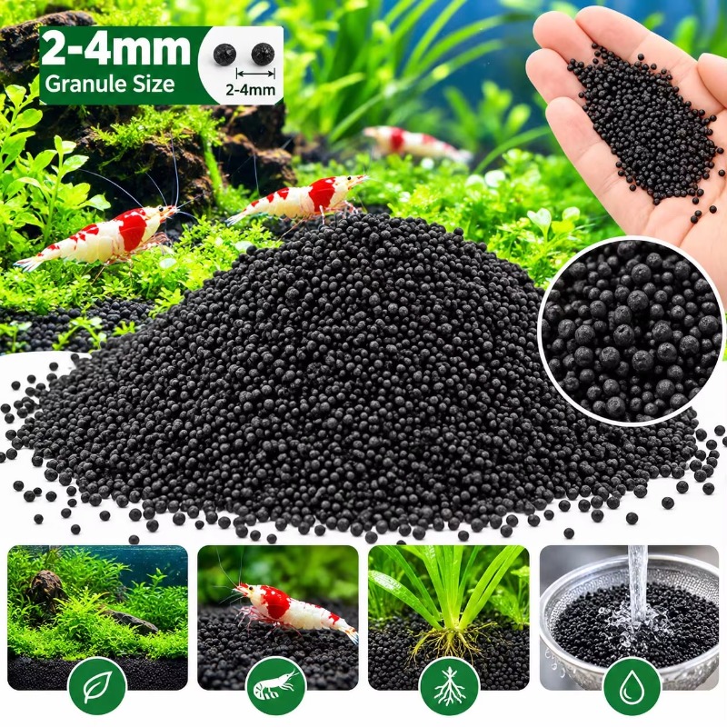 水草用の黒い水槽用土、アクアスケープ用砂利、エビや魚の飼育用 - Fish Tank Gravel のレビューと価格
