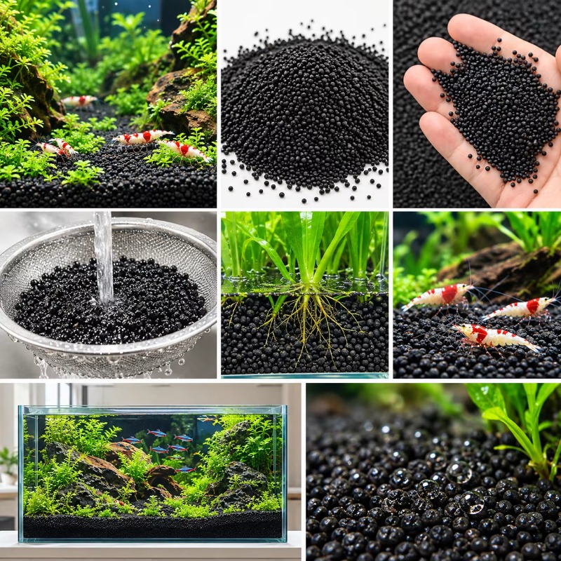 水草用の黒い水槽用土、アクアスケープ用砂利、エビや魚の飼育用 - Fish Tank Gravel のレビューと価格