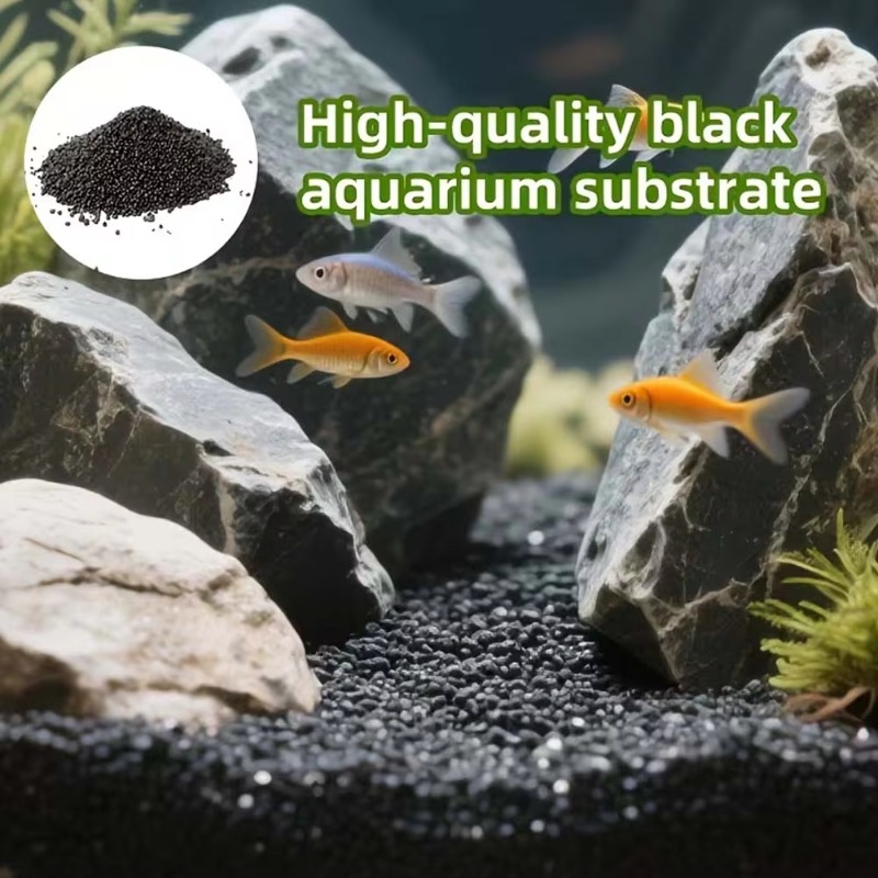 水草用の黒い水槽用土、アクアスケープ用砂利、エビや魚の飼育用 - Fish Tank Gravel のレビューと価格