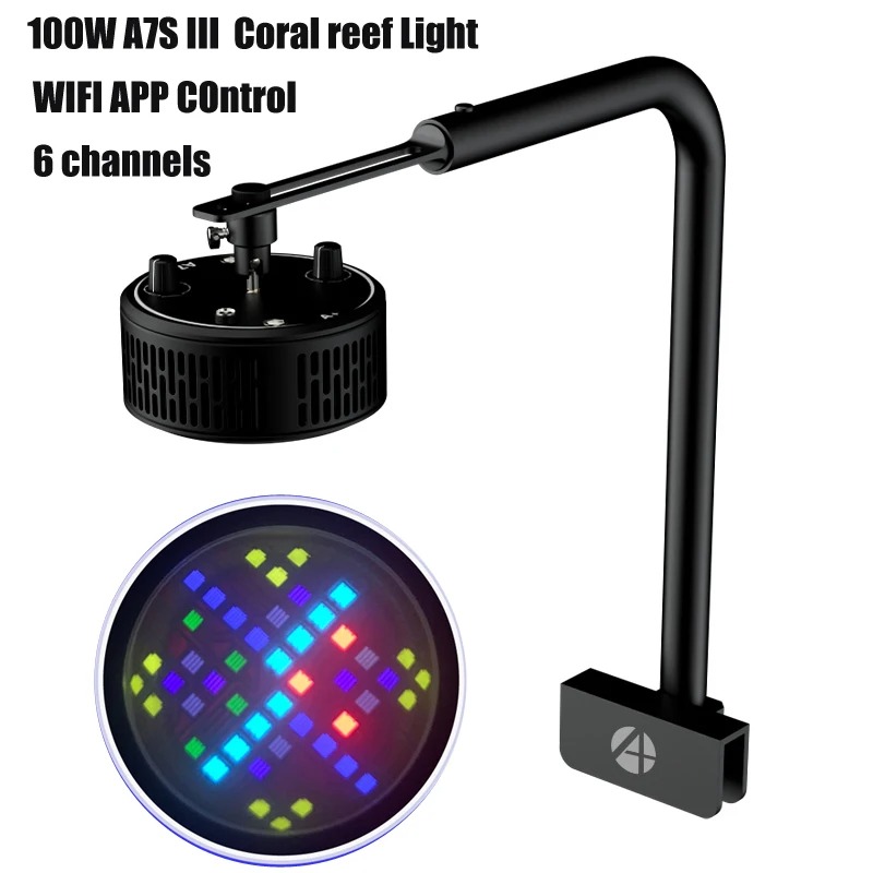A7S III WiFiアプリ制御フルスペクトル海水LED水 - Aquarium Light のレビューと価格