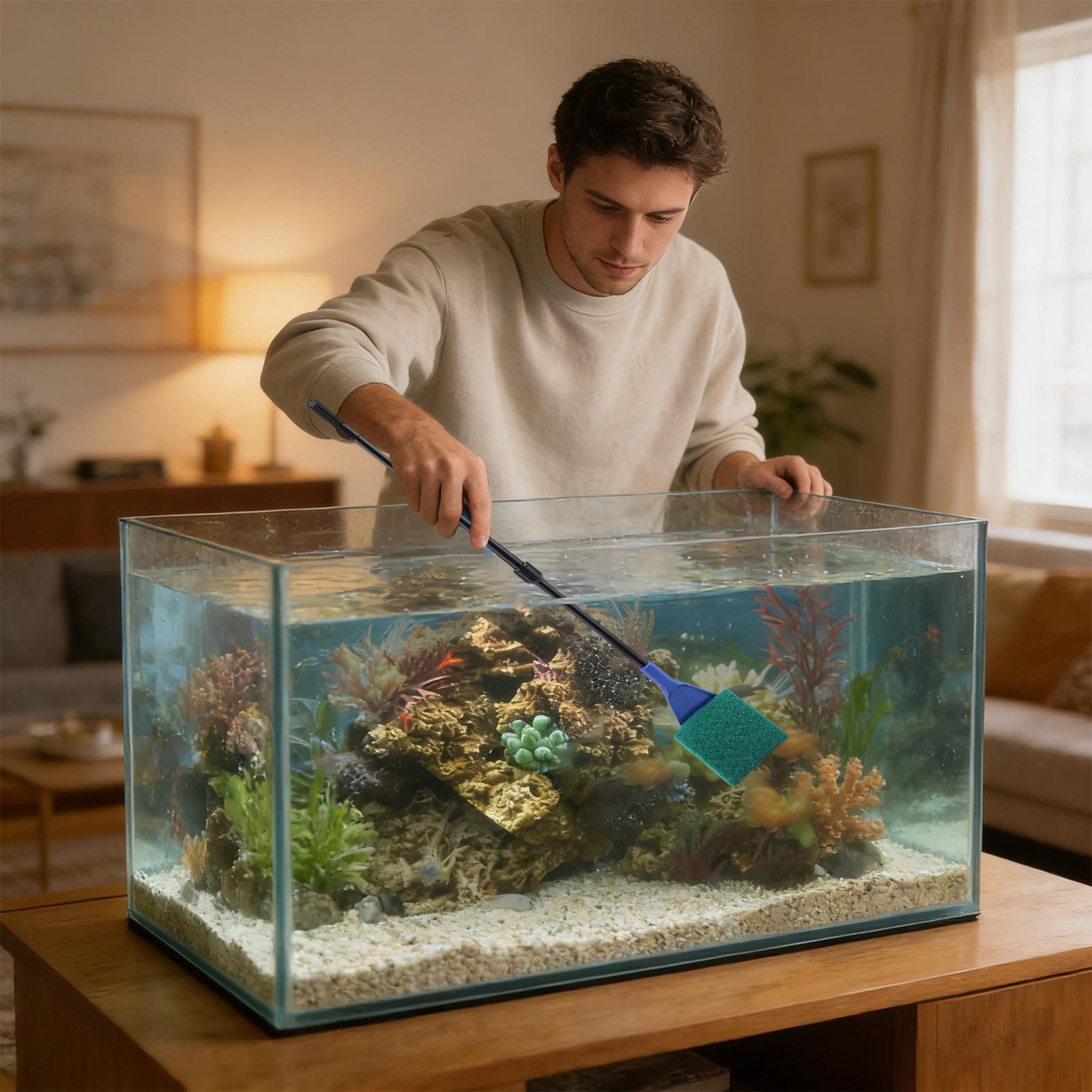水槽クリーニングキット ロングハンドル付き 水槽ガラスクリー - Aquarium Fish Betta のレビューと価格