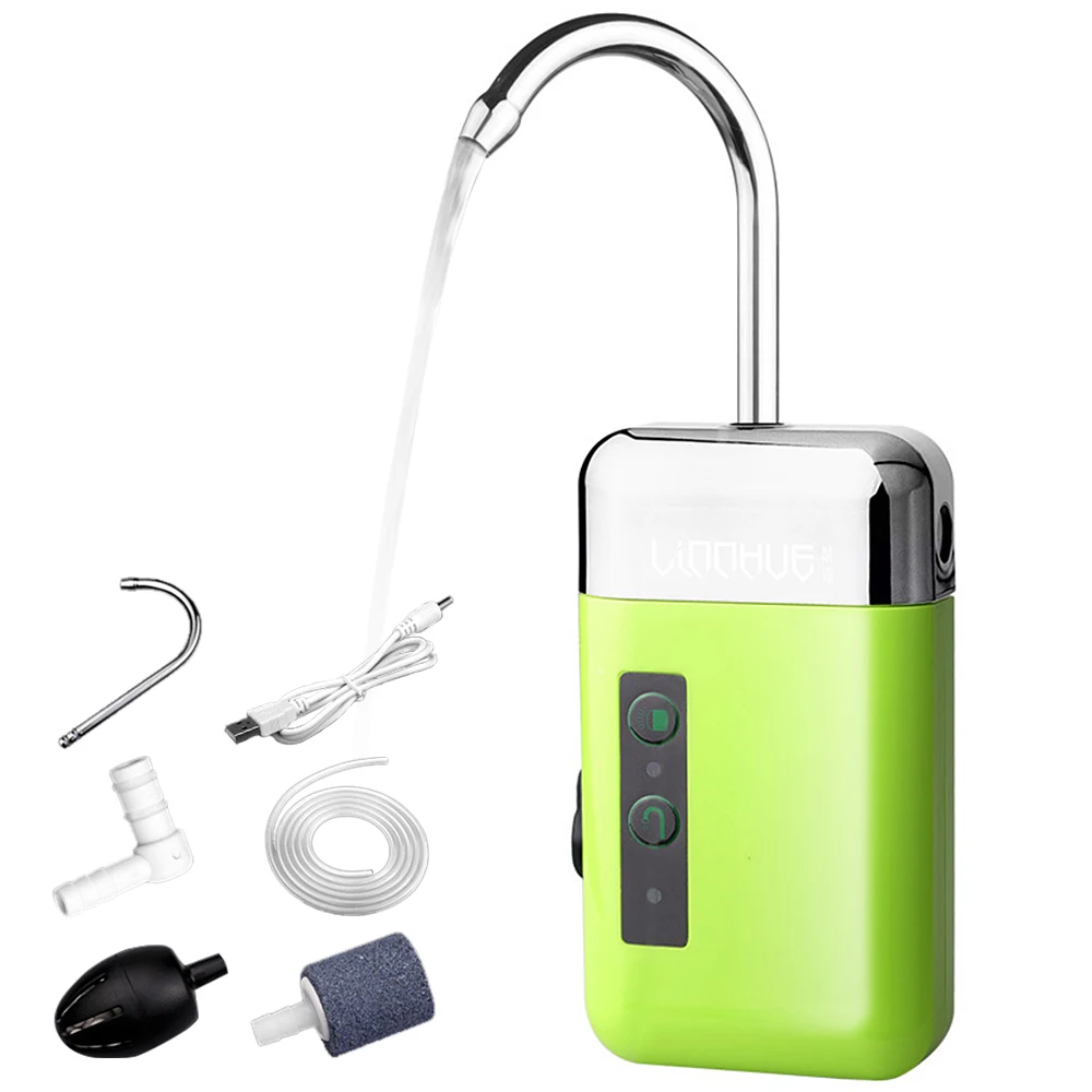 3L/分の流量で充電可能な魚用エアポンプ。スマートセンサー搭 - Aquarium Fish Tank のレビューと価格