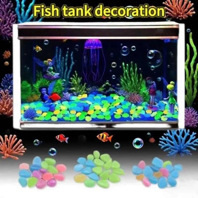 100-1000個 光る石 庭 水槽 風景 蓄光石 装飾 人 - Fish Aquarium Home のレビューと価格