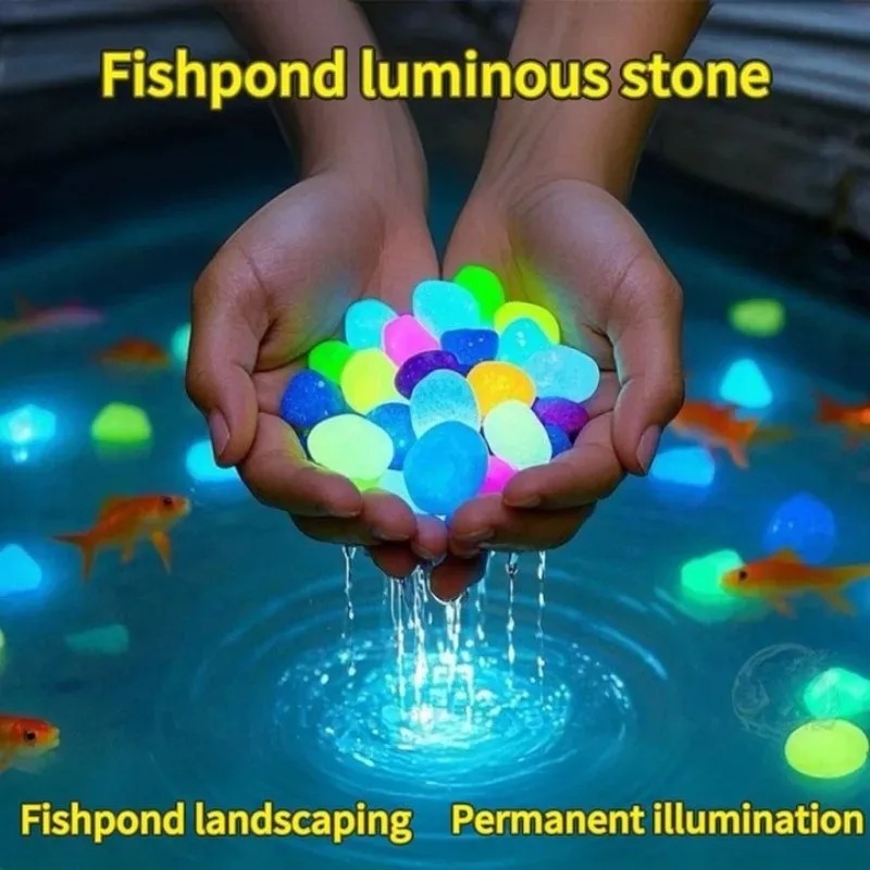 100-1000個 光る石 庭 水槽 風景 蓄光石 装飾 人 - Fish Aquarium Home のレビューと価格